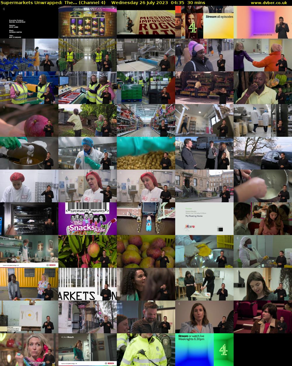 Supermarkets Unwrapped: The... (Channel 4) Wednesday 26 July 2023 04:35 - 05:05