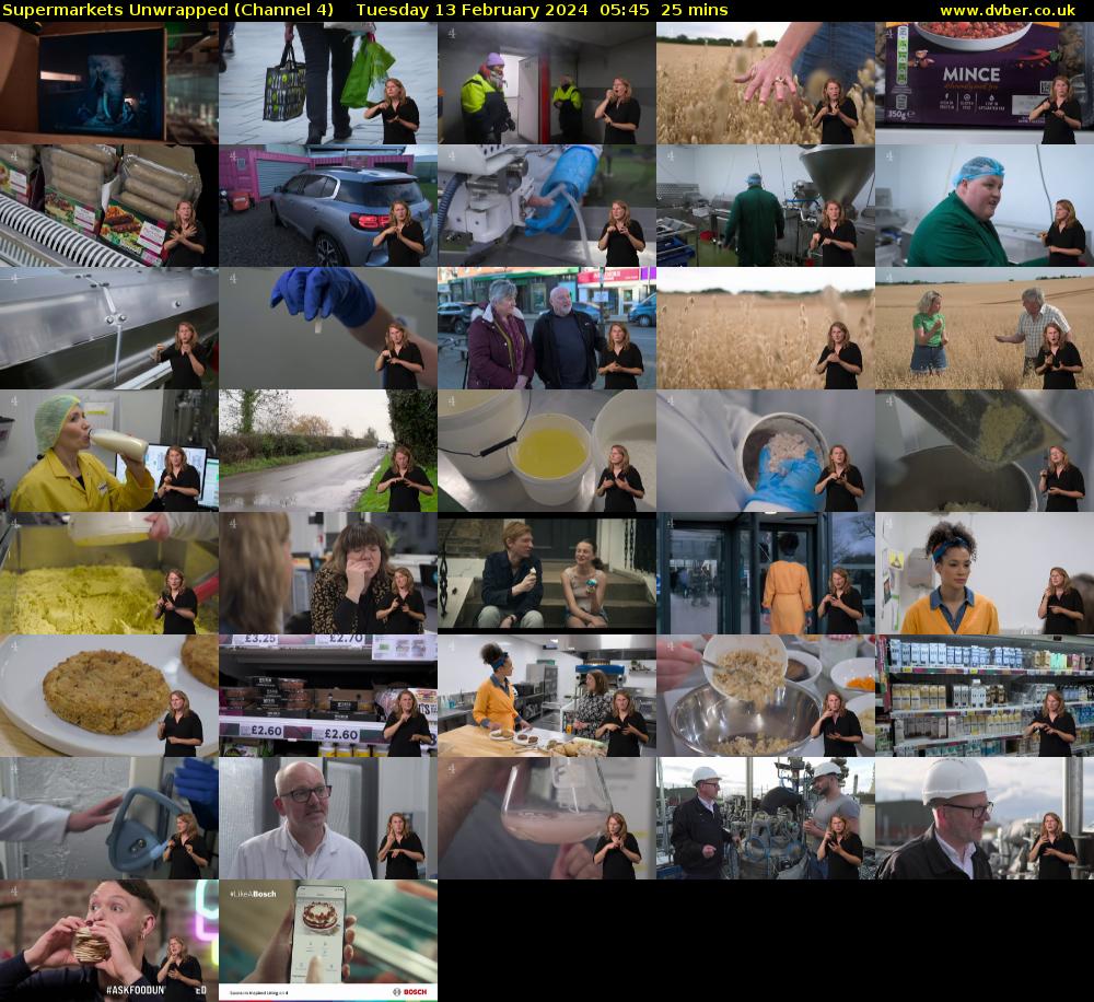 Supermarkets Unwrapped (Channel 4) Tuesday 13 February 2024 05:45 - 06:10