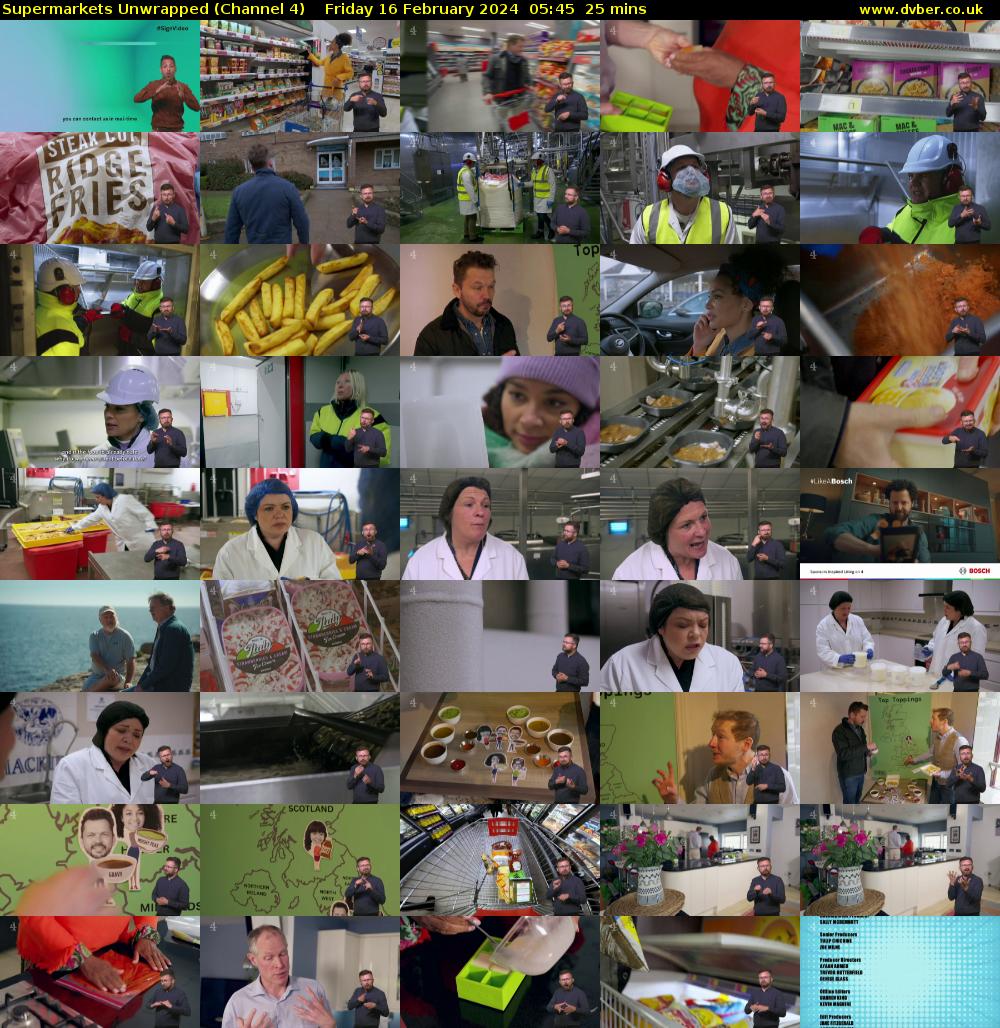 Supermarkets Unwrapped (Channel 4) Friday 16 February 2024 05:45 - 06:10