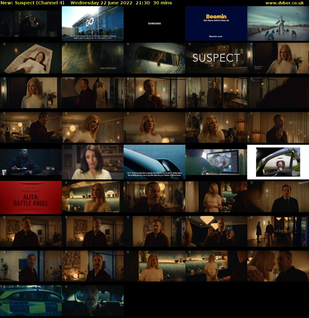 Suspect (Channel 4) Wednesday 22 June 2022 21:30 - 22:00