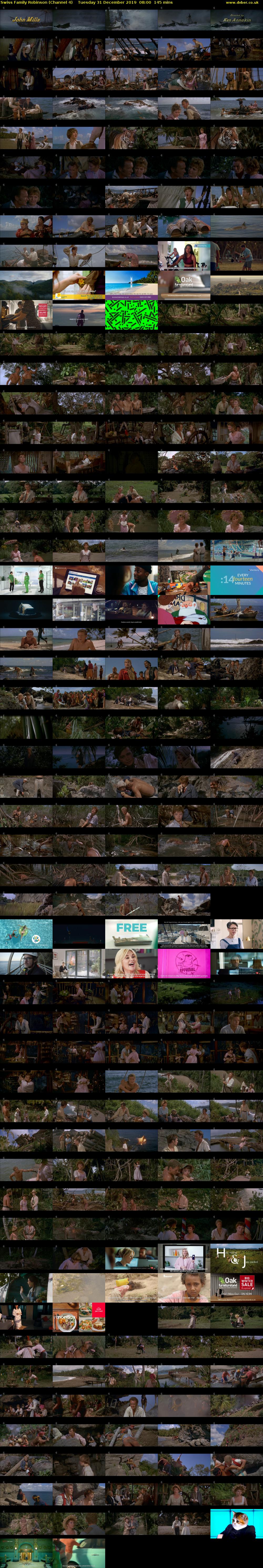 Swiss Family Robinson (Channel 4) Tuesday 31 December 2019 08:00 - 10:25