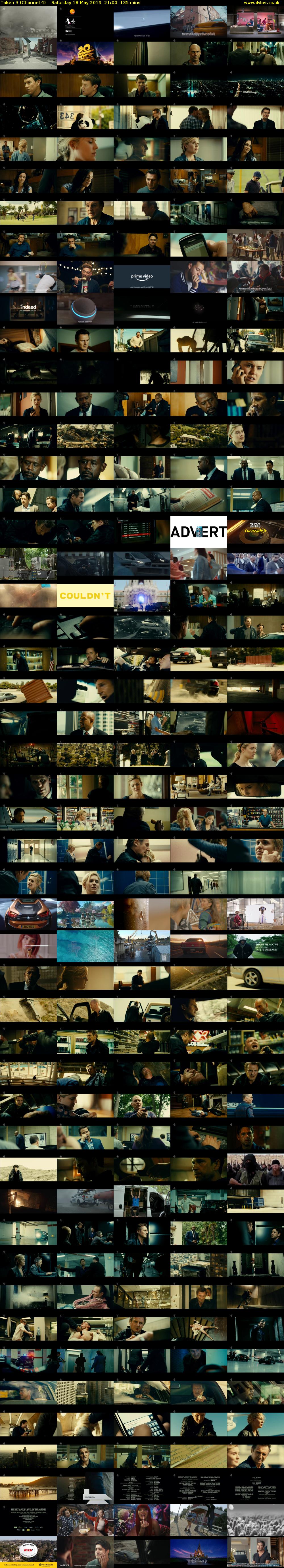 Taken 3 (Channel 4) Saturday 18 May 2019 21:00 - 23:15