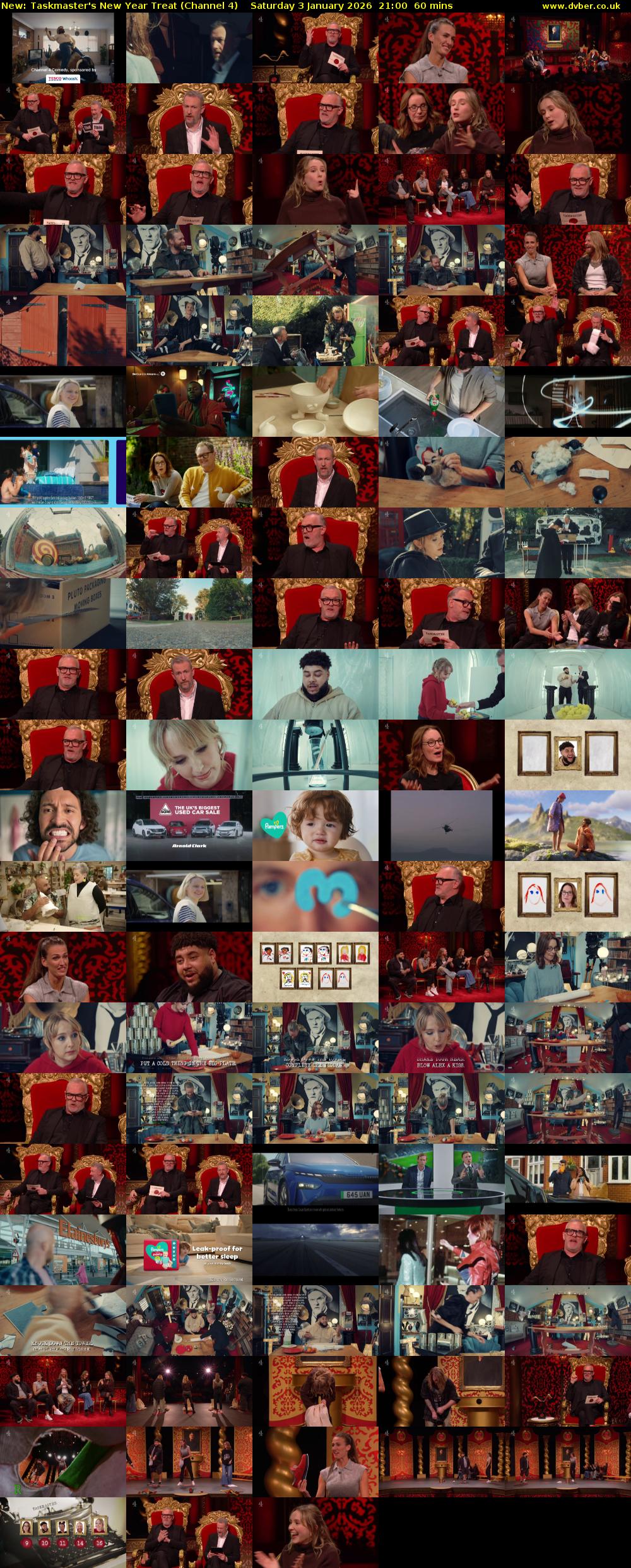 Taskmaster's New Year Treat (Channel 4) Saturday 3 January 2026 21:00 - 22:00