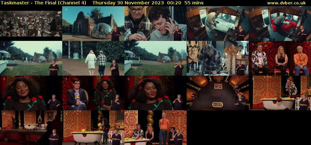 Taskmaster - The Final (Channel 4) Thursday 30 November 2023 00:20 - 01:15