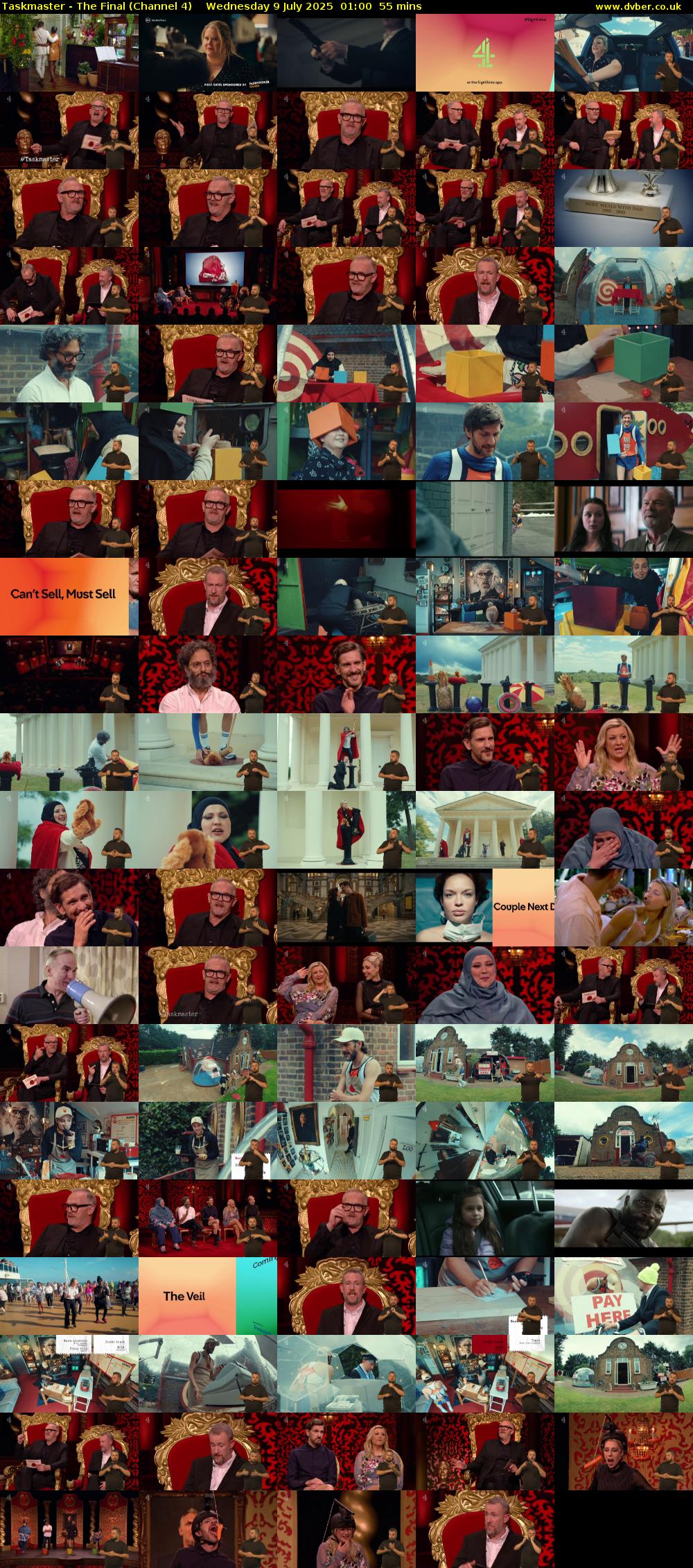 Taskmaster - The Final (Channel 4) Wednesday 9 July 2025 01:00 - 01:55