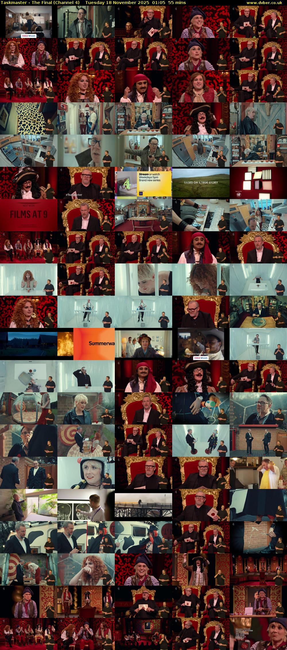 Taskmaster - The Final (Channel 4) Tuesday 18 November 2025 01:05 - 02:00
