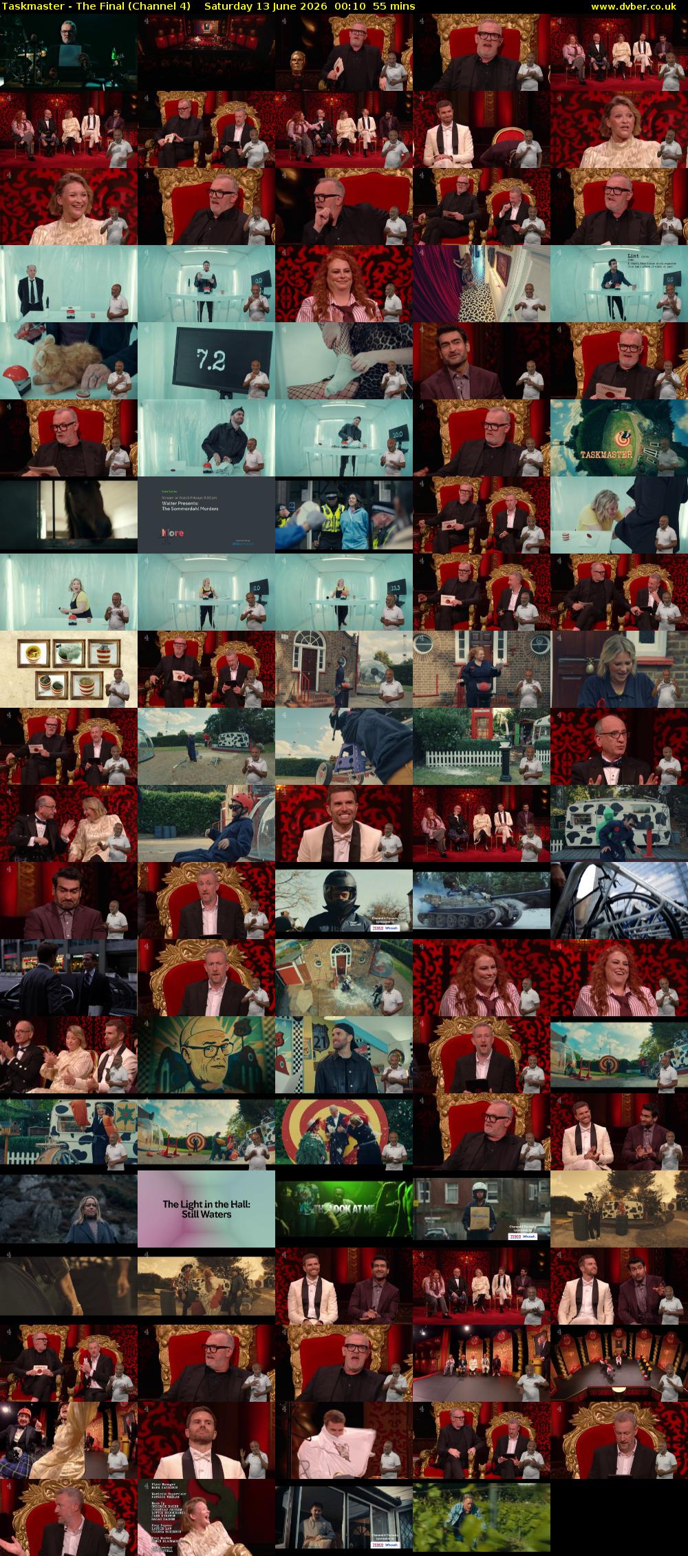 Taskmaster - The Final (Channel 4) Saturday 13 June 2026 00:10 - 01:05