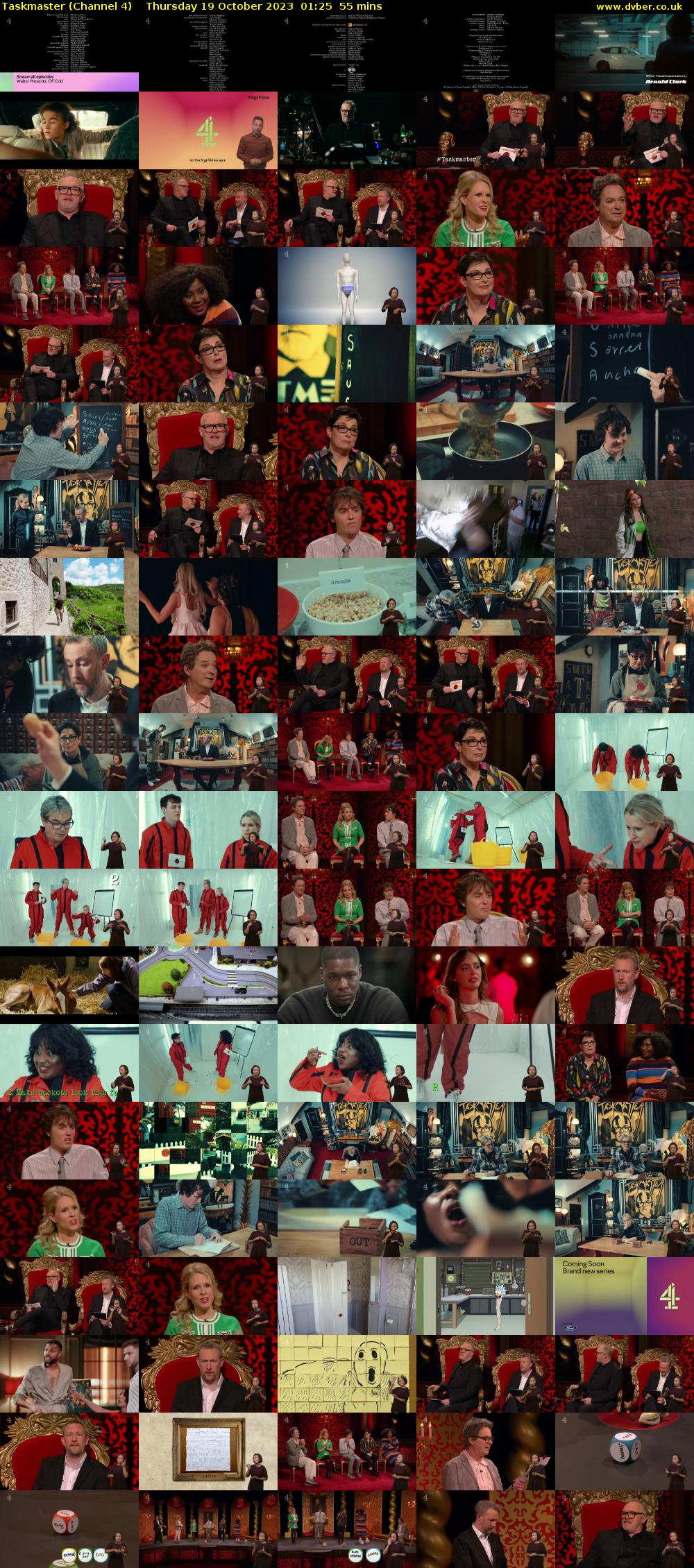 Taskmaster (Channel 4) Thursday 19 October 2023 01:25 - 02:20