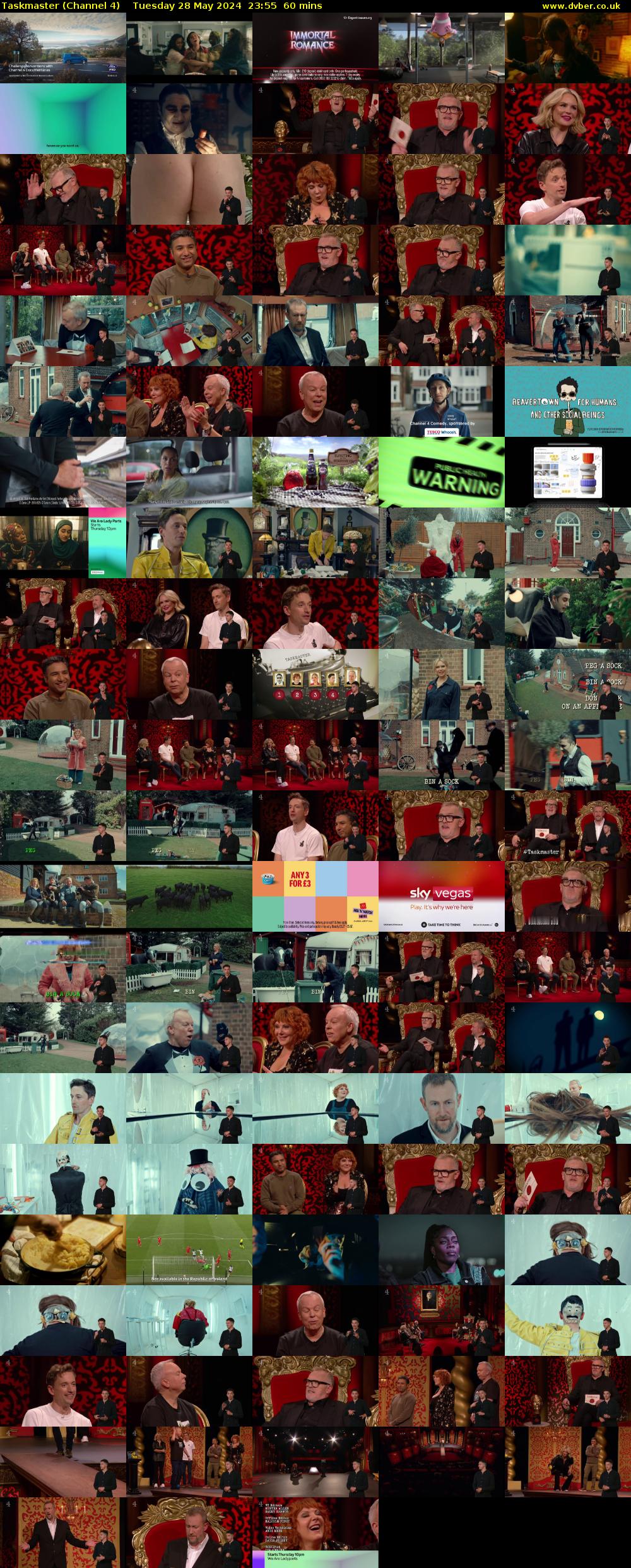 Taskmaster (Channel 4) Tuesday 28 May 2024 23:55 - 00:55