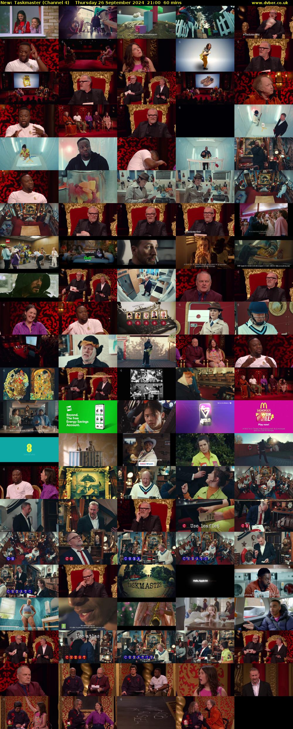 Taskmaster (Channel 4) Thursday 26 September 2024 21:00 - 22:00