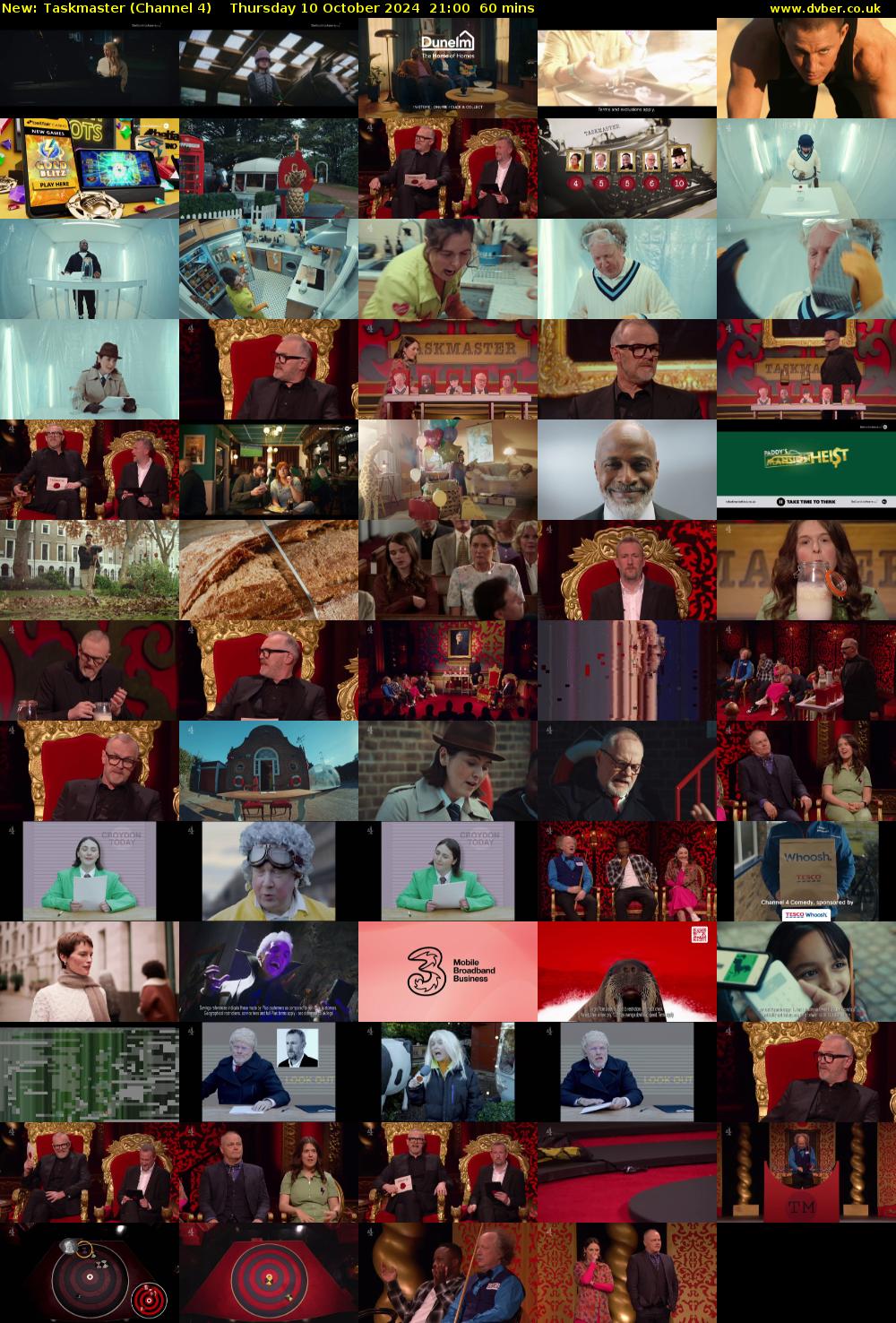 Taskmaster (Channel 4) Thursday 10 October 2024 21:00 - 22:00