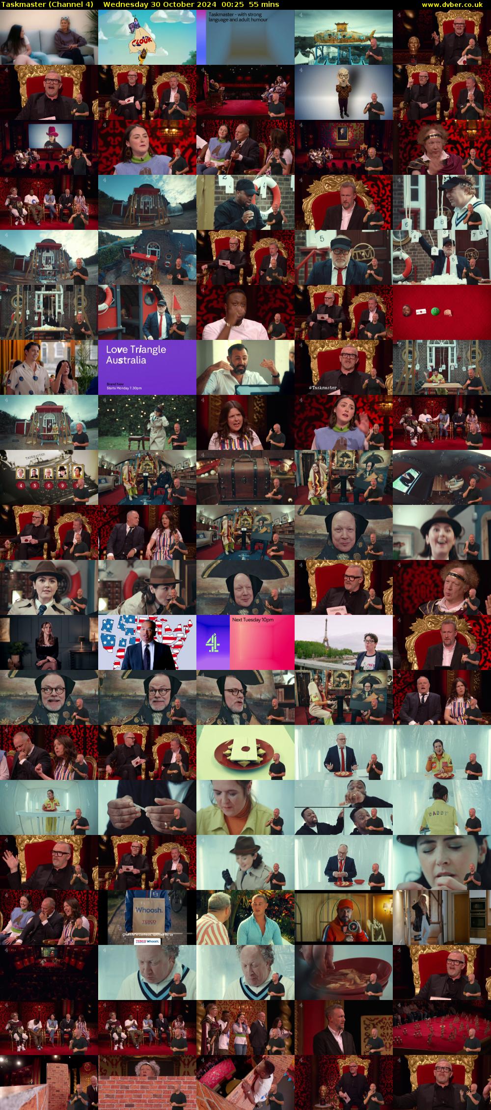 Taskmaster (Channel 4) Wednesday 30 October 2024 00:25 - 01:20