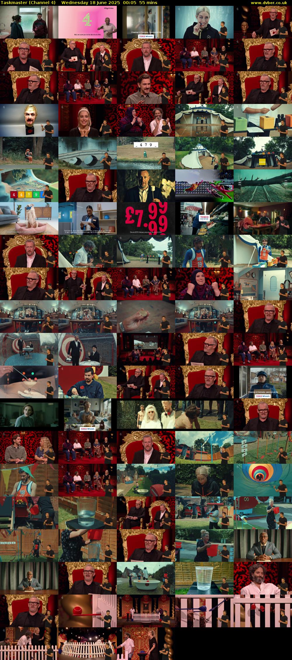 Taskmaster (Channel 4) Wednesday 18 June 2025 00:05 - 01:00