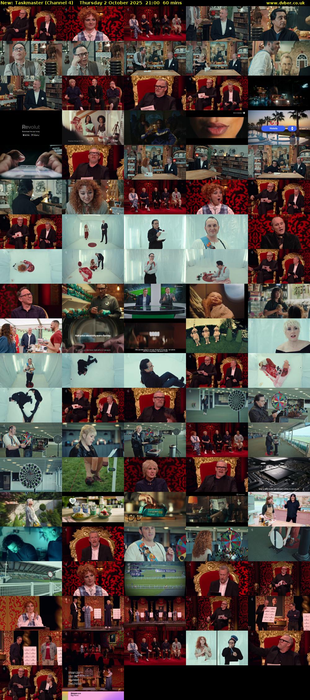 Taskmaster (Channel 4) Thursday 2 October 2025 21:00 - 22:00