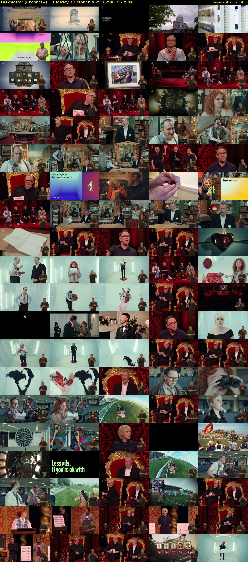 Taskmaster (Channel 4) Tuesday 7 October 2025 02:00 - 02:55