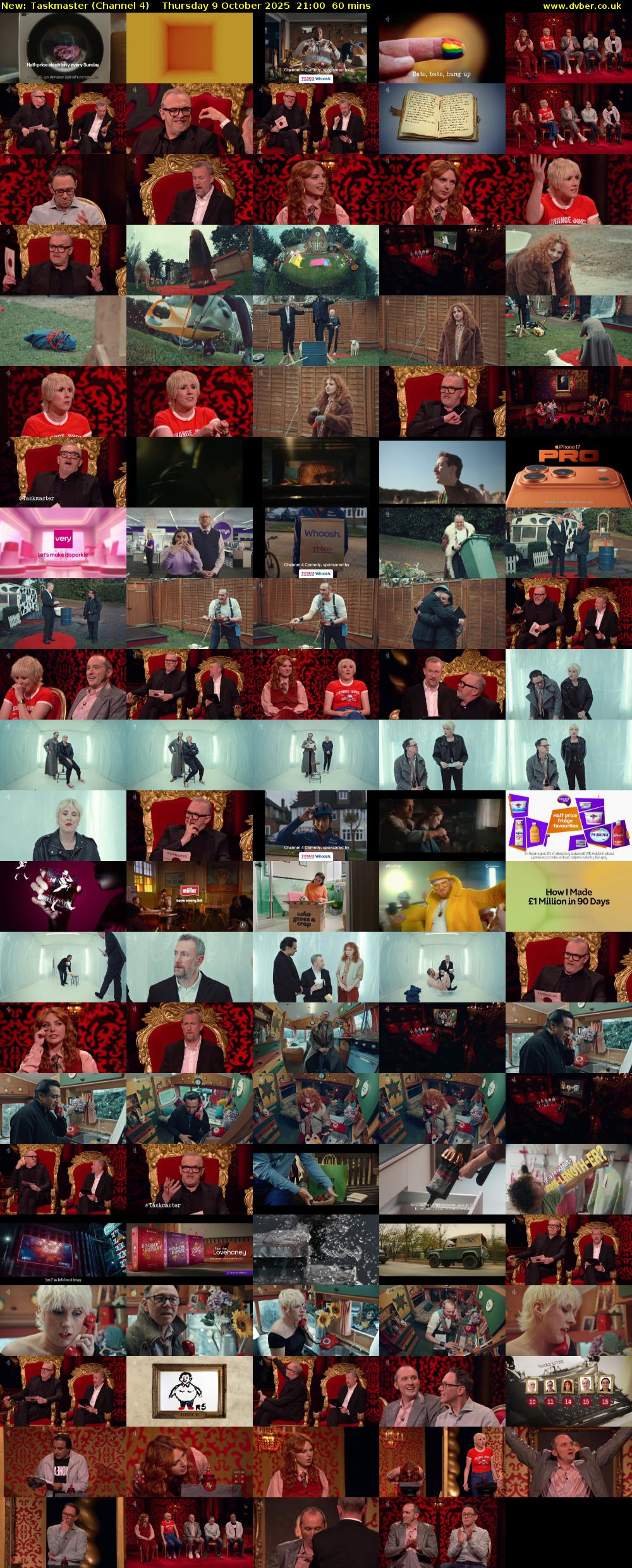 Taskmaster (Channel 4) Thursday 9 October 2025 21:00 - 22:00