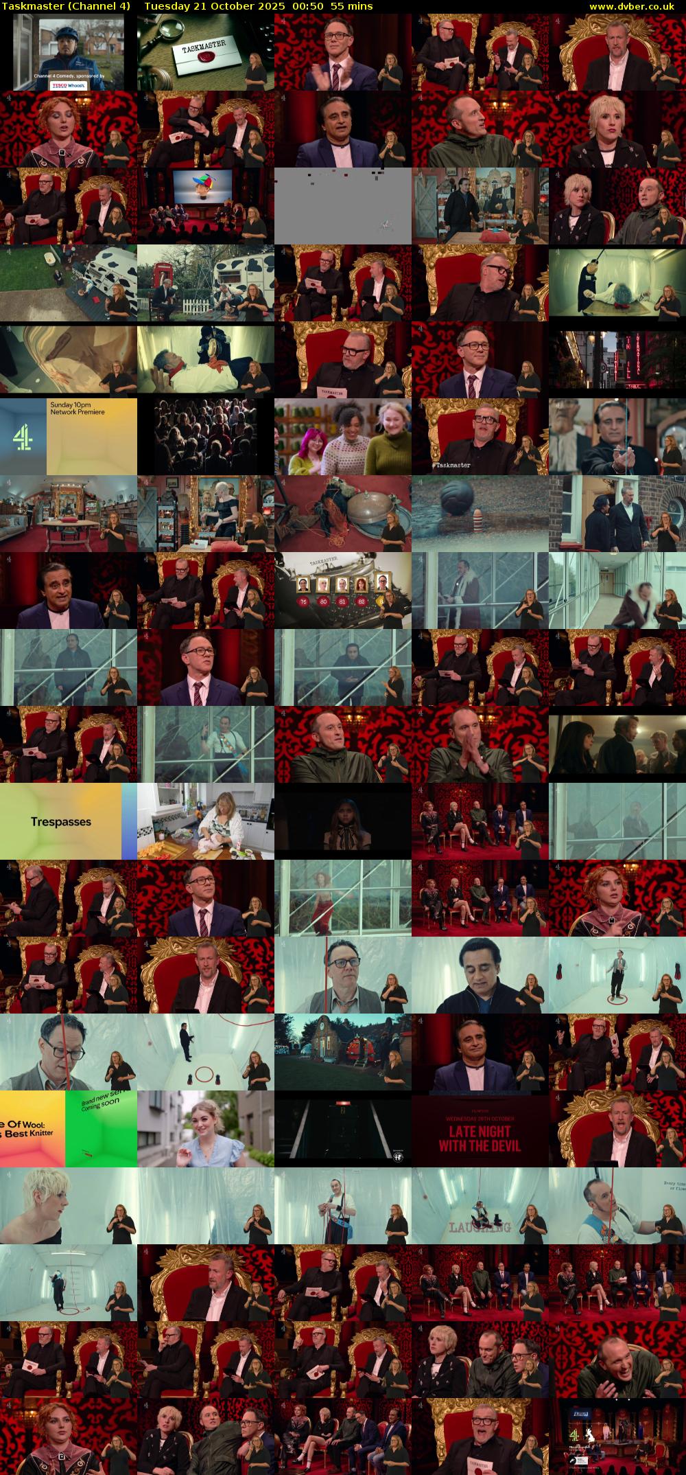 Taskmaster (Channel 4) Tuesday 21 October 2025 00:50 - 01:45