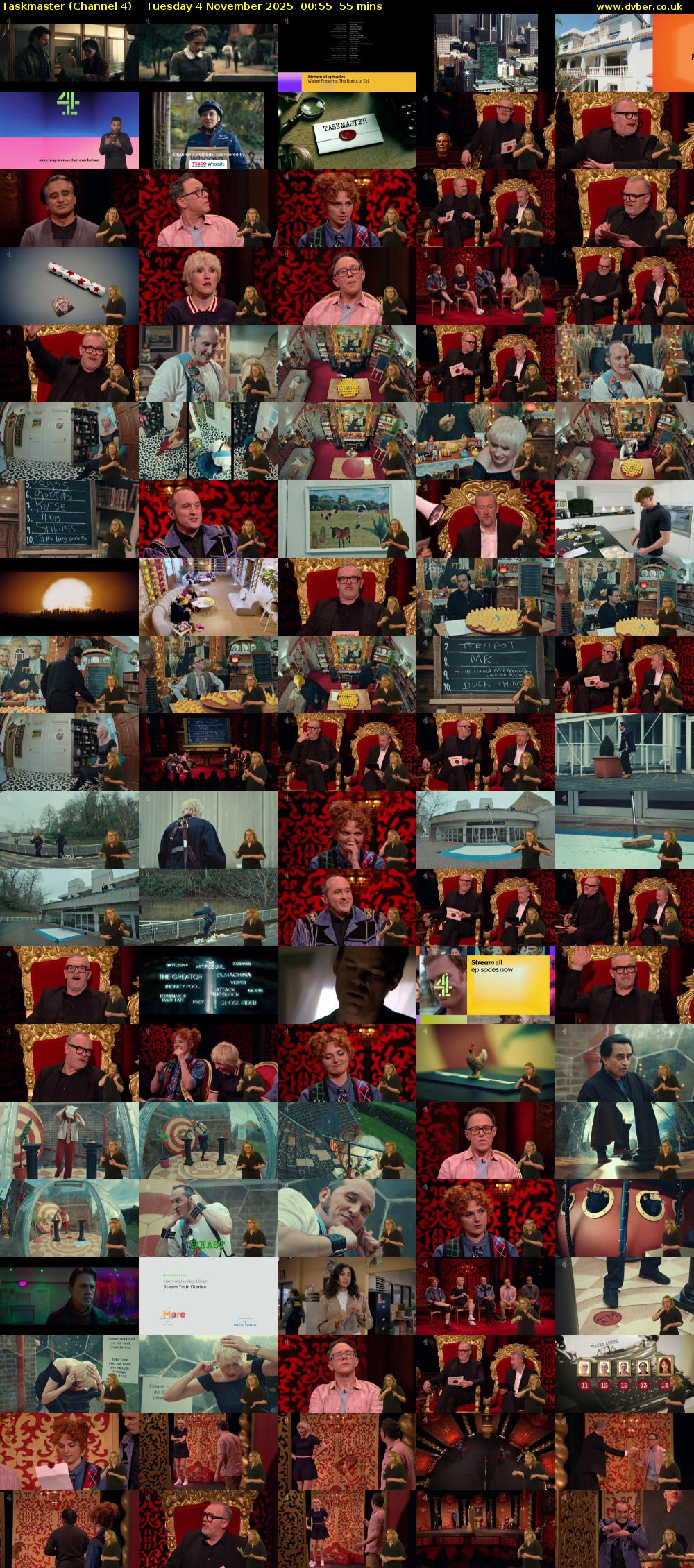 Taskmaster (Channel 4) Tuesday 4 November 2025 00:55 - 01:50