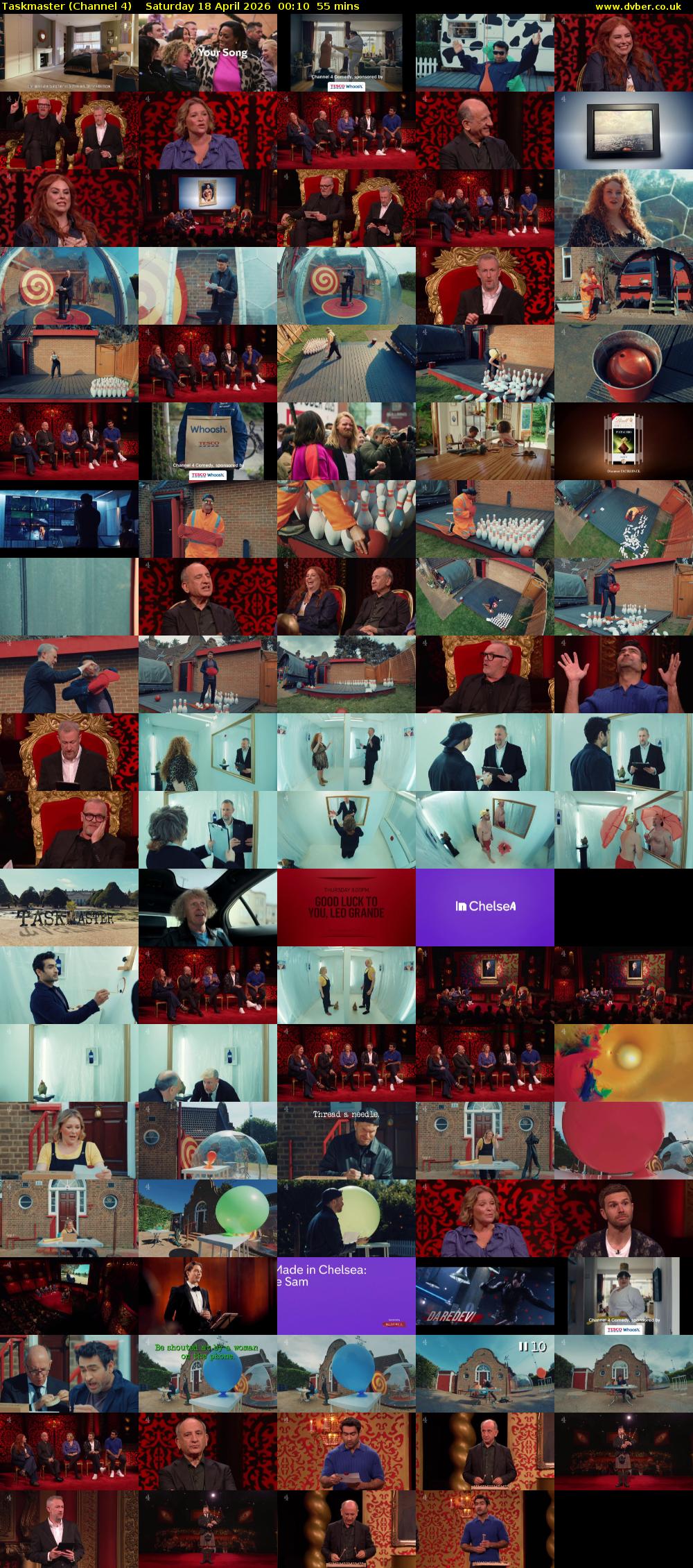 Taskmaster (Channel 4) Saturday 18 April 2026 00:10 - 01:05