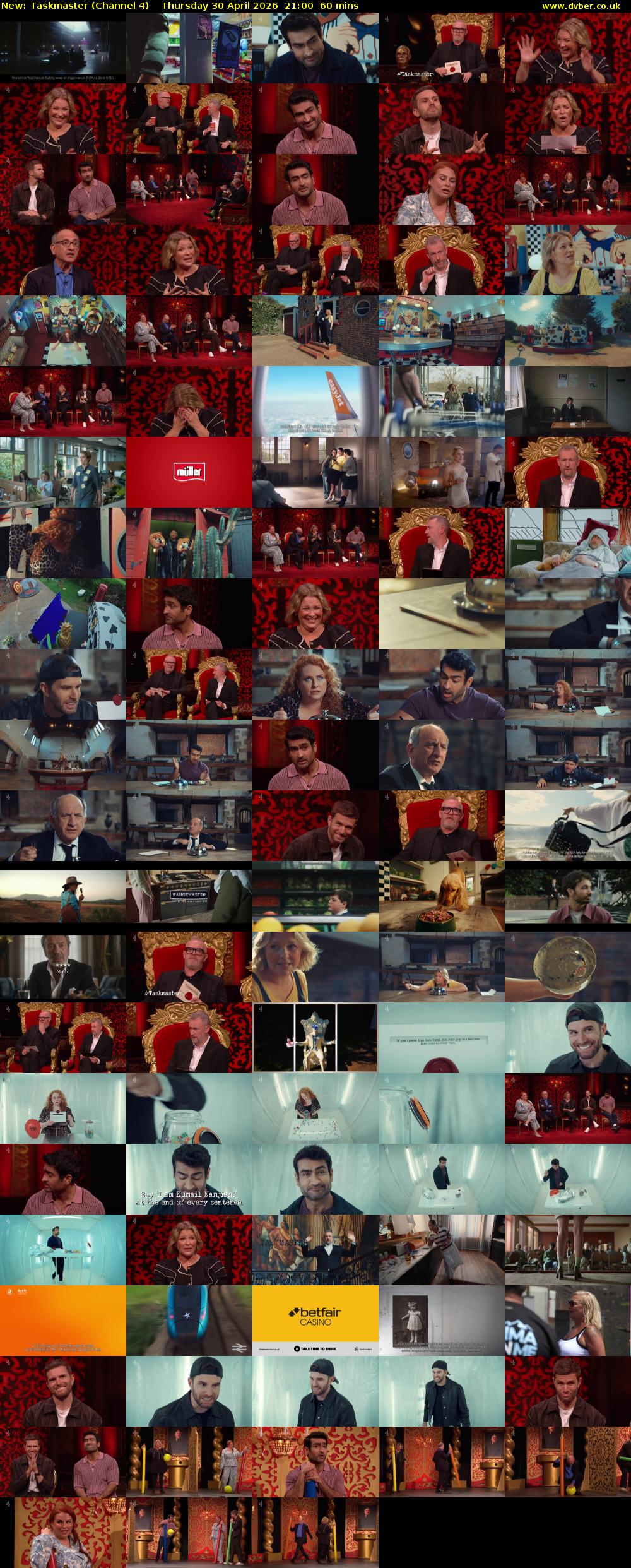 Taskmaster (Channel 4) Thursday 30 April 2026 21:00 - 22:00