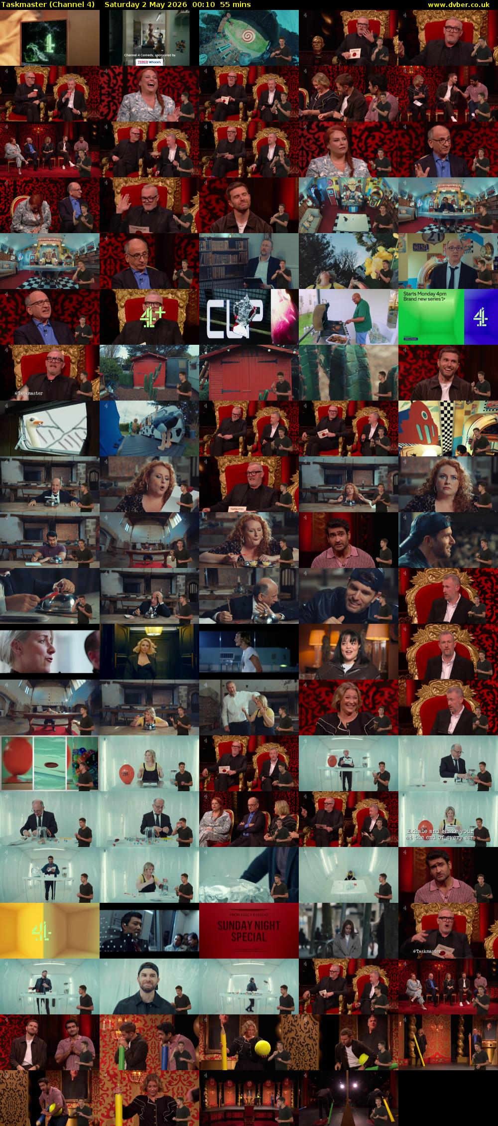 Taskmaster (Channel 4) Saturday 2 May 2026 00:10 - 01:05