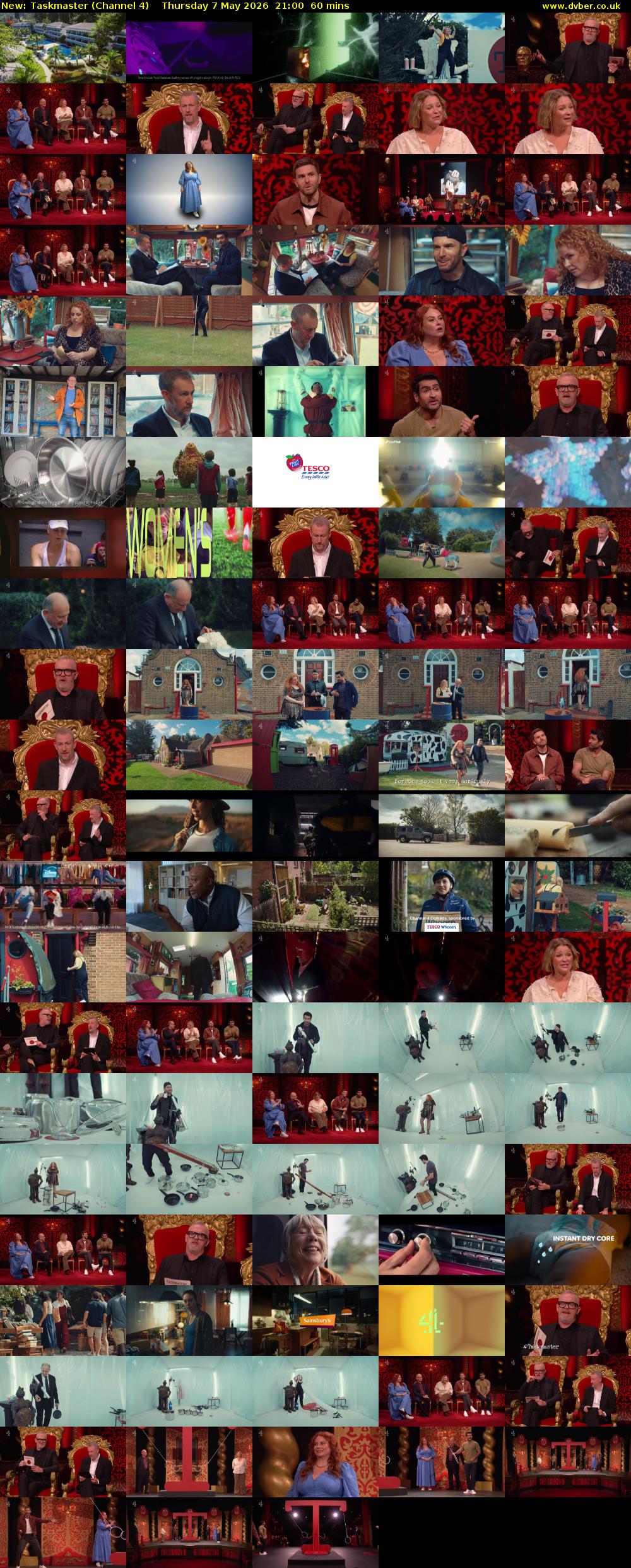 Taskmaster (Channel 4) Thursday 7 May 2026 21:00 - 22:00