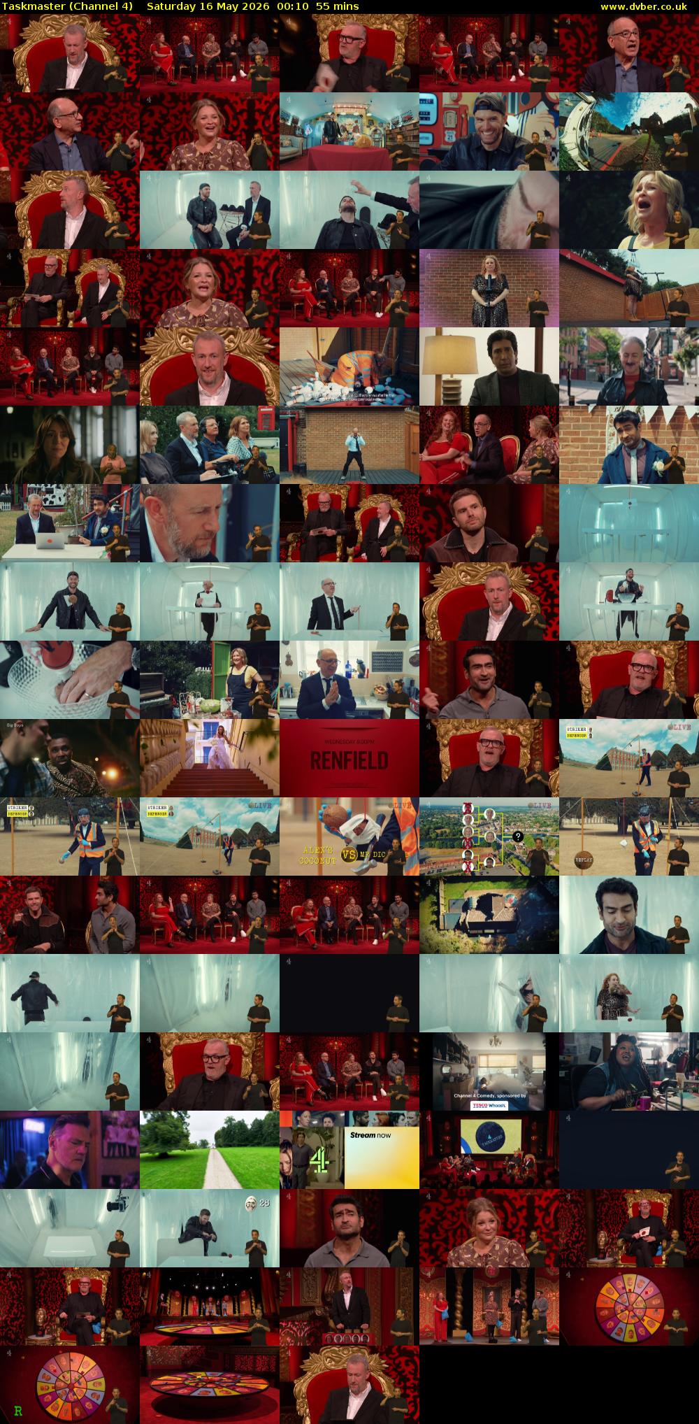 Taskmaster (Channel 4) Saturday 16 May 2026 00:10 - 01:05