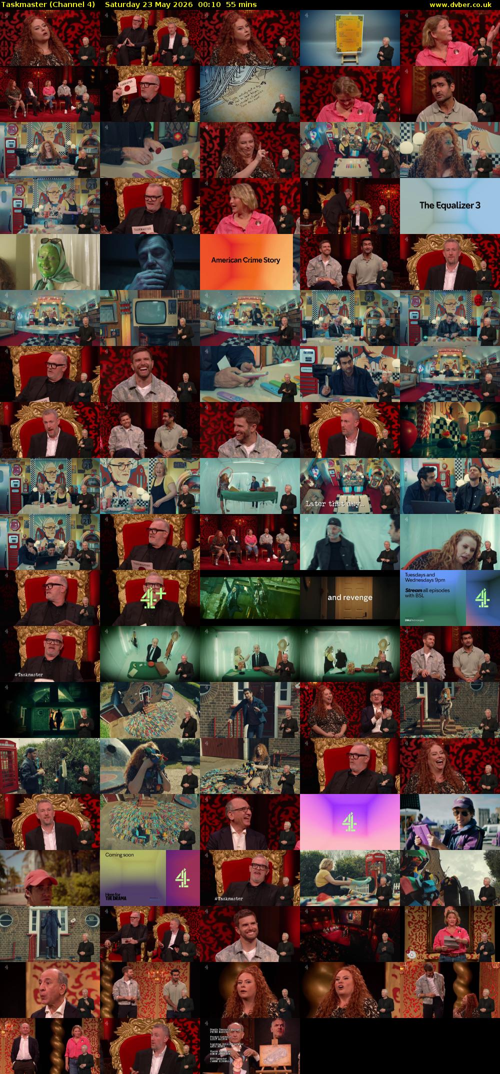 Taskmaster (Channel 4) Saturday 23 May 2026 00:10 - 01:05