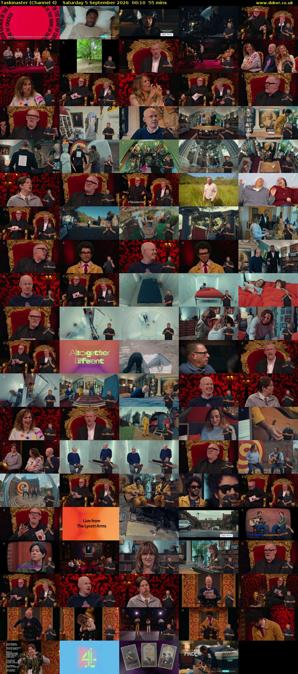 Taskmaster (Channel 4) Saturday 5 September 2026 00:10 - 01:05