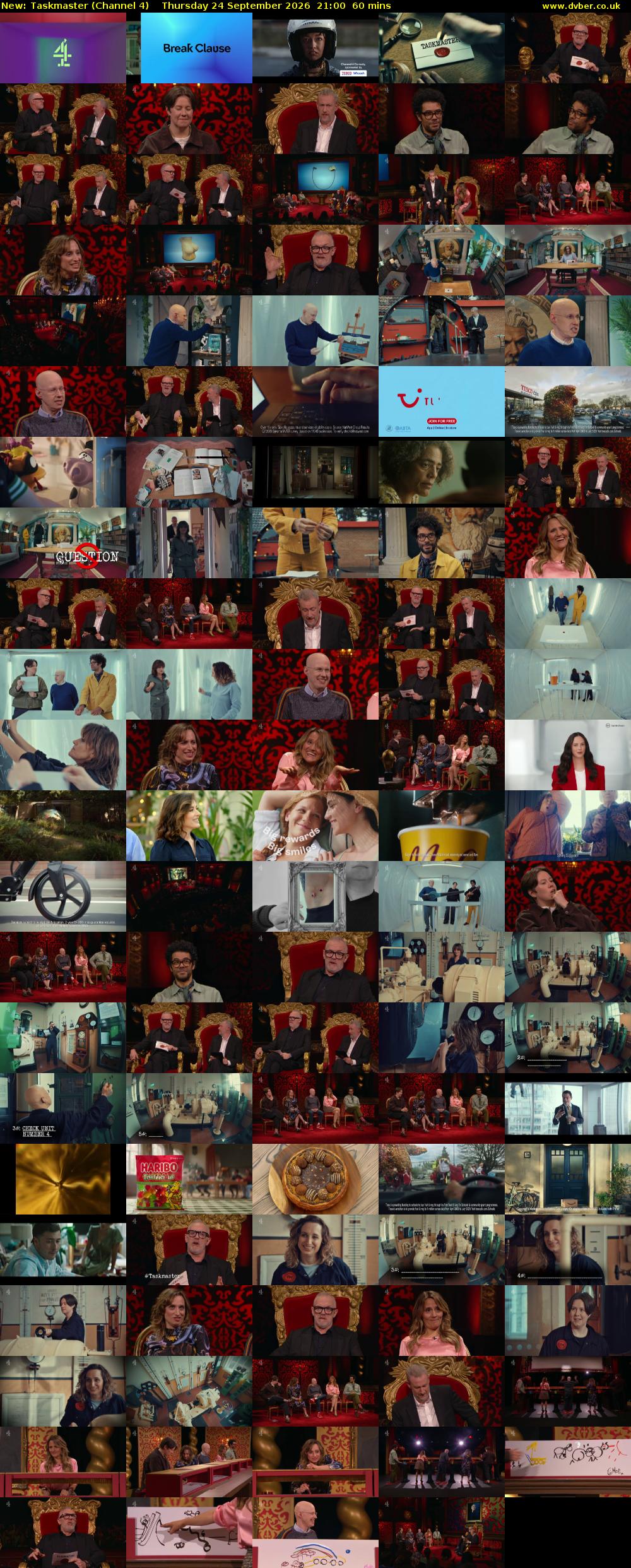 Taskmaster (Channel 4) Thursday 24 September 2026 21:00 - 22:00