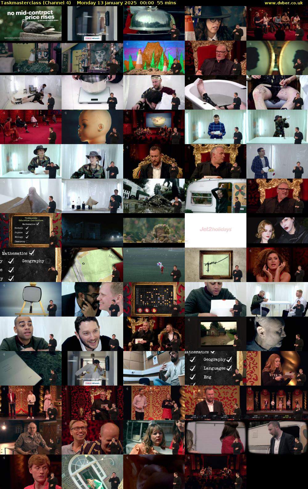 Taskmasterclass (Channel 4) Monday 13 January 2025 00:00 - 00:55