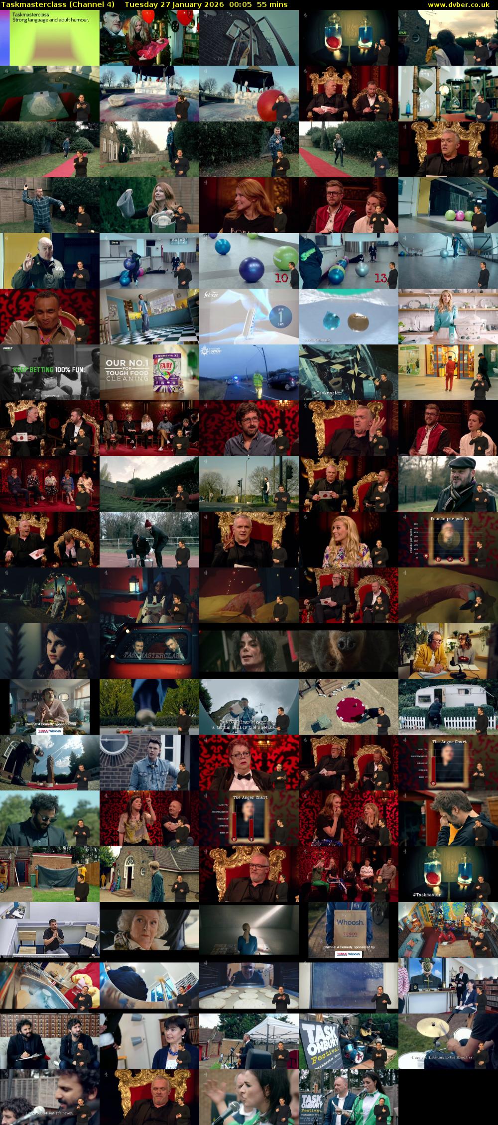 Taskmasterclass (Channel 4) Tuesday 27 January 2026 00:05 - 01:00