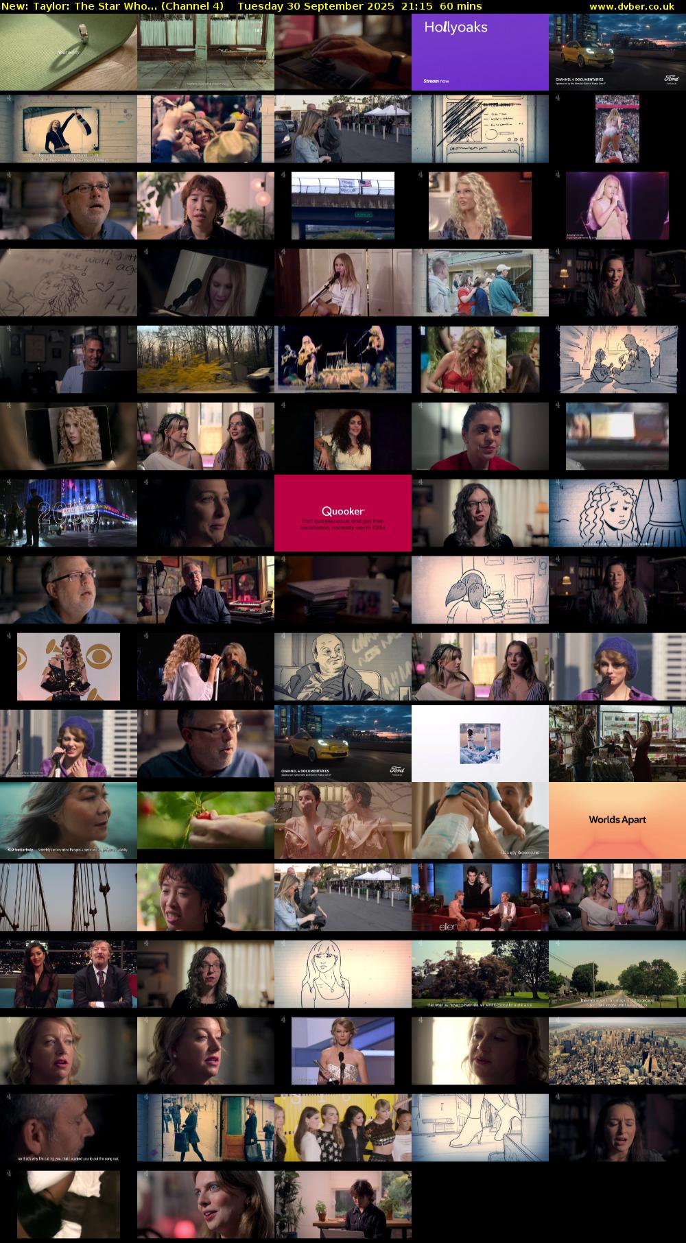 Taylor: The Star Who... (Channel 4) Tuesday 30 September 2025 21:15 - 22:15