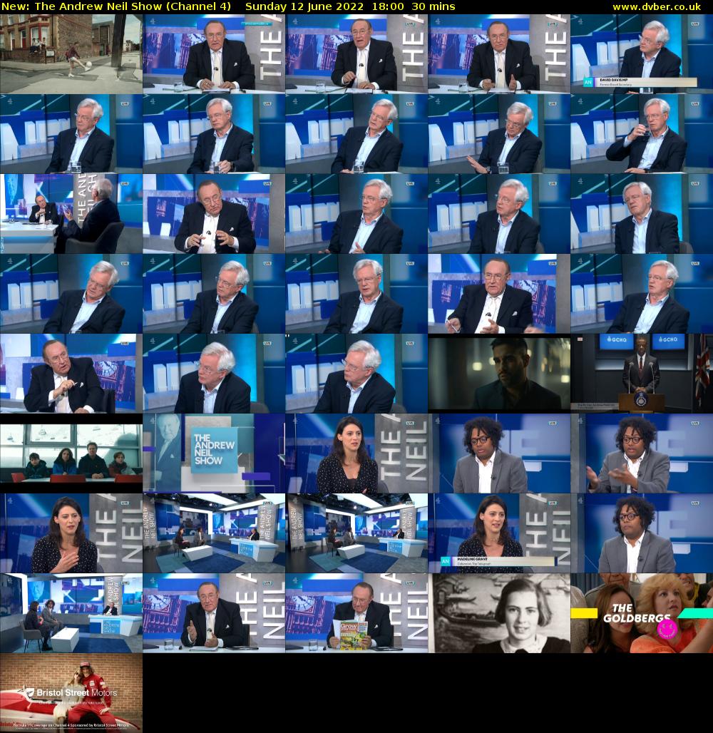 The Andrew Neil Show (Channel 4) Sunday 12 June 2022 18:00 - 18:30