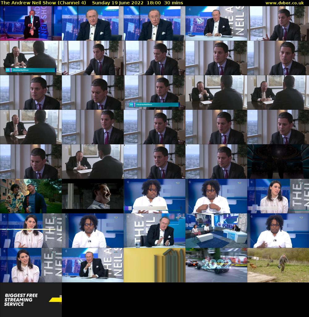 The Andrew Neil Show (Channel 4) Sunday 19 June 2022 18:00 - 18:30