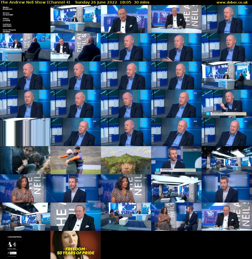 The Andrew Neil Show (Channel 4) Sunday 26 June 2022 18:05 - 18:35