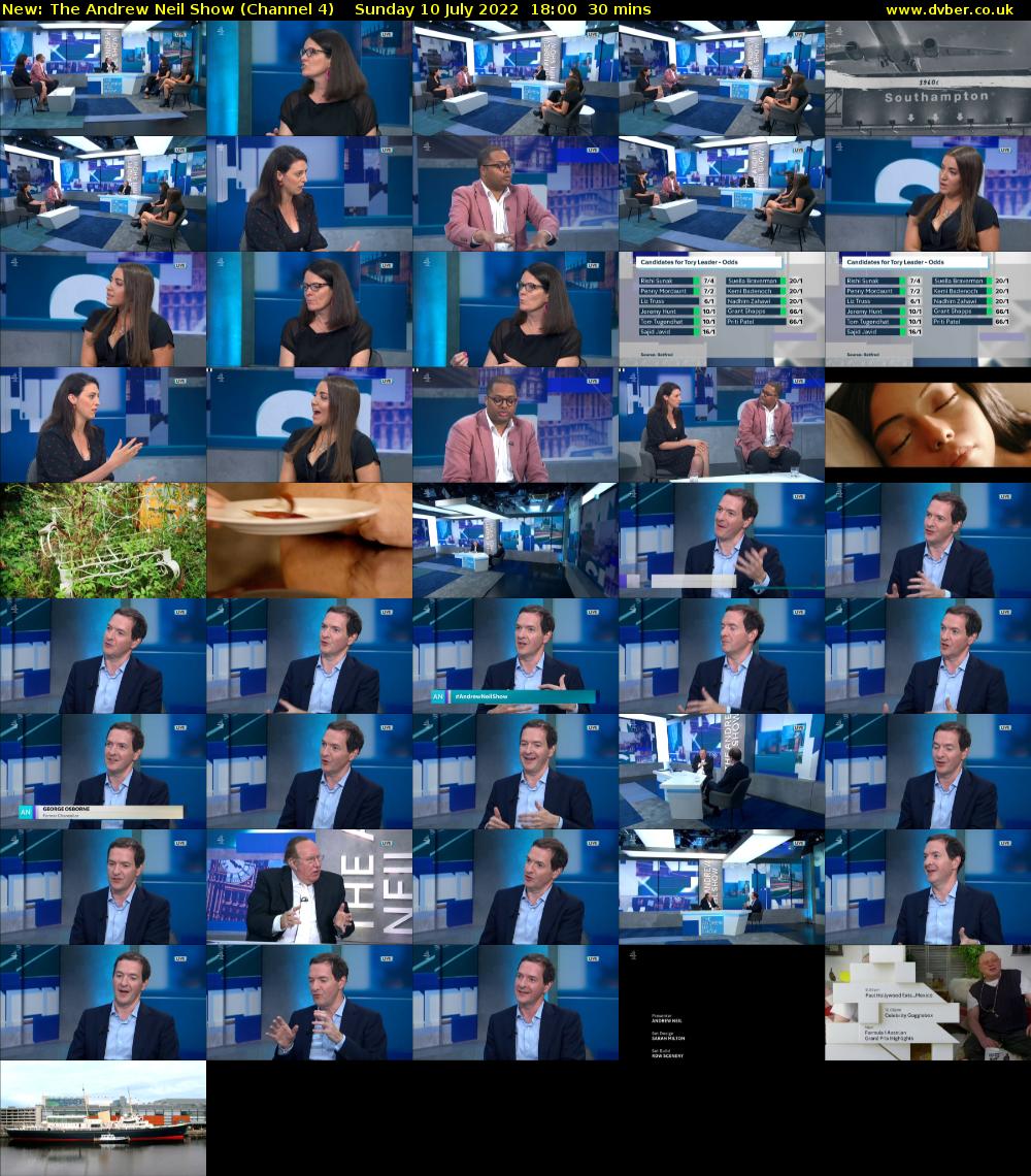 The Andrew Neil Show (Channel 4) Sunday 10 July 2022 18:00 - 18:30