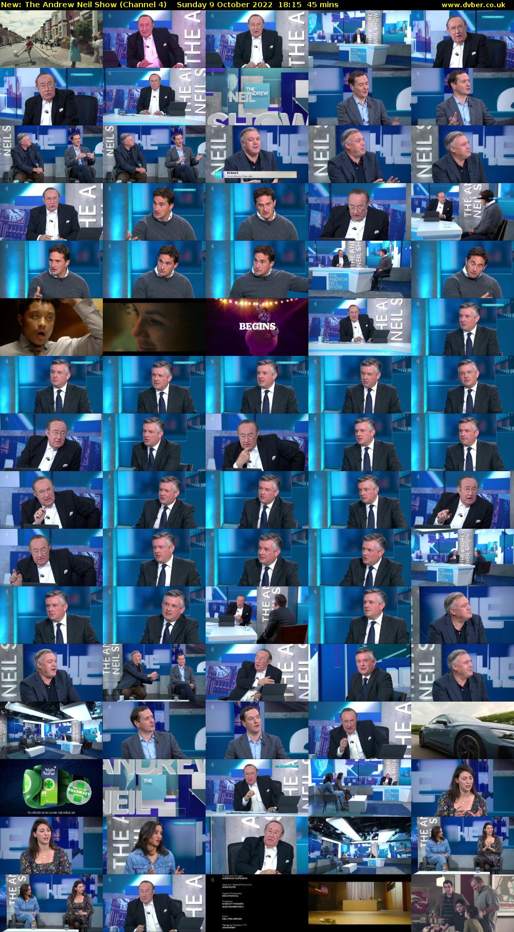The Andrew Neil Show (Channel 4) Sunday 9 October 2022 18:15 - 19:00