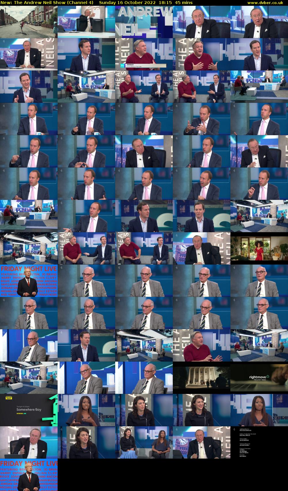 The Andrew Neil Show (Channel 4) Sunday 16 October 2022 18:15 - 19:00