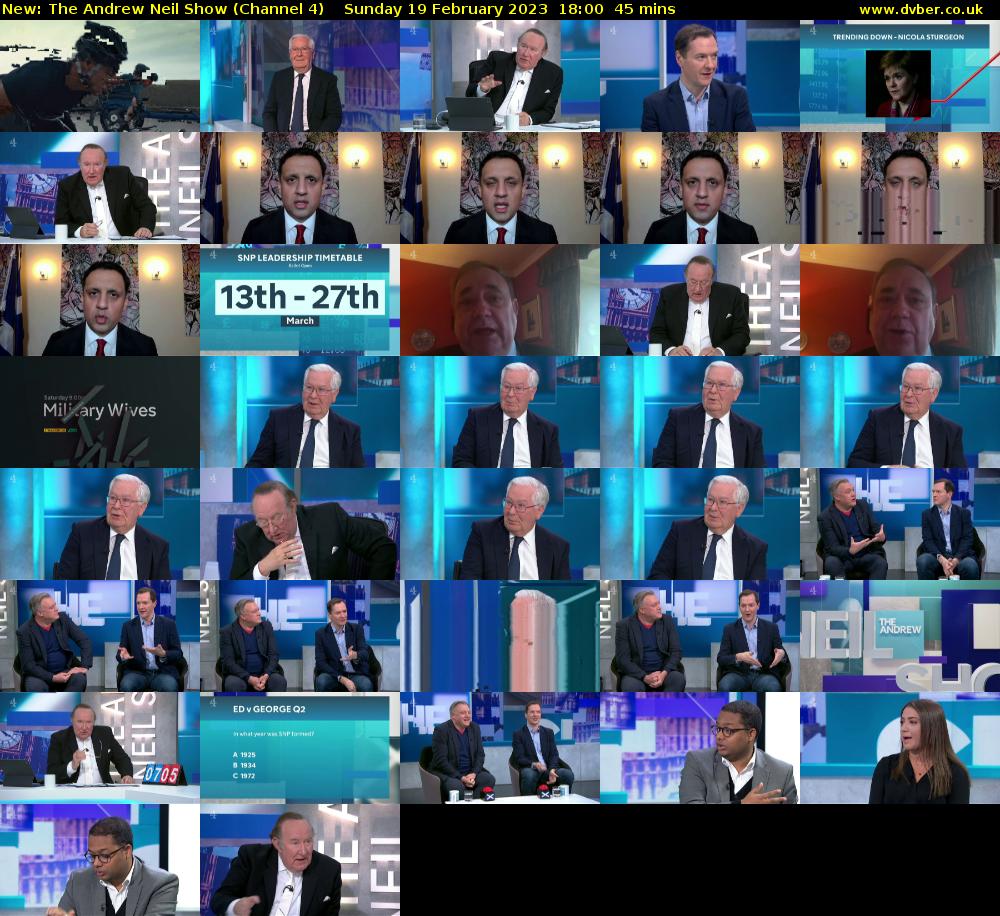 The Andrew Neil Show (Channel 4) Sunday 19 February 2023 18:00 - 18:45