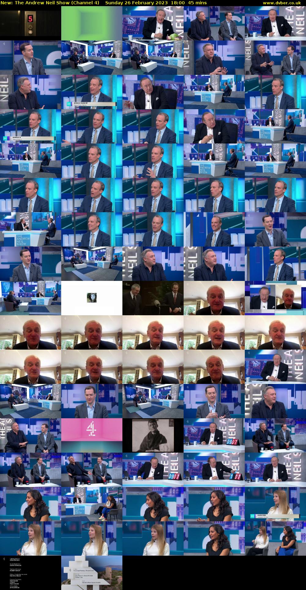 The Andrew Neil Show (Channel 4) Sunday 26 February 2023 18:00 - 18:45