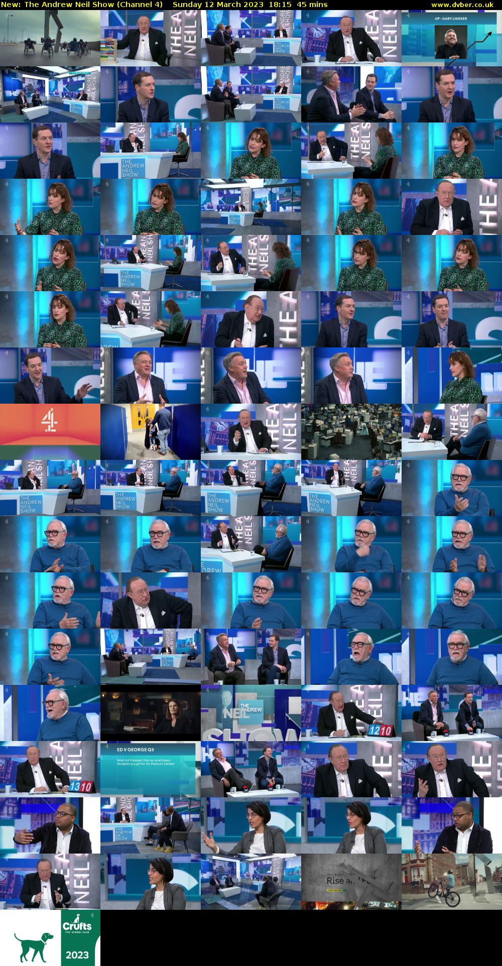 The Andrew Neil Show (Channel 4) Sunday 12 March 2023 18:15 - 19:00