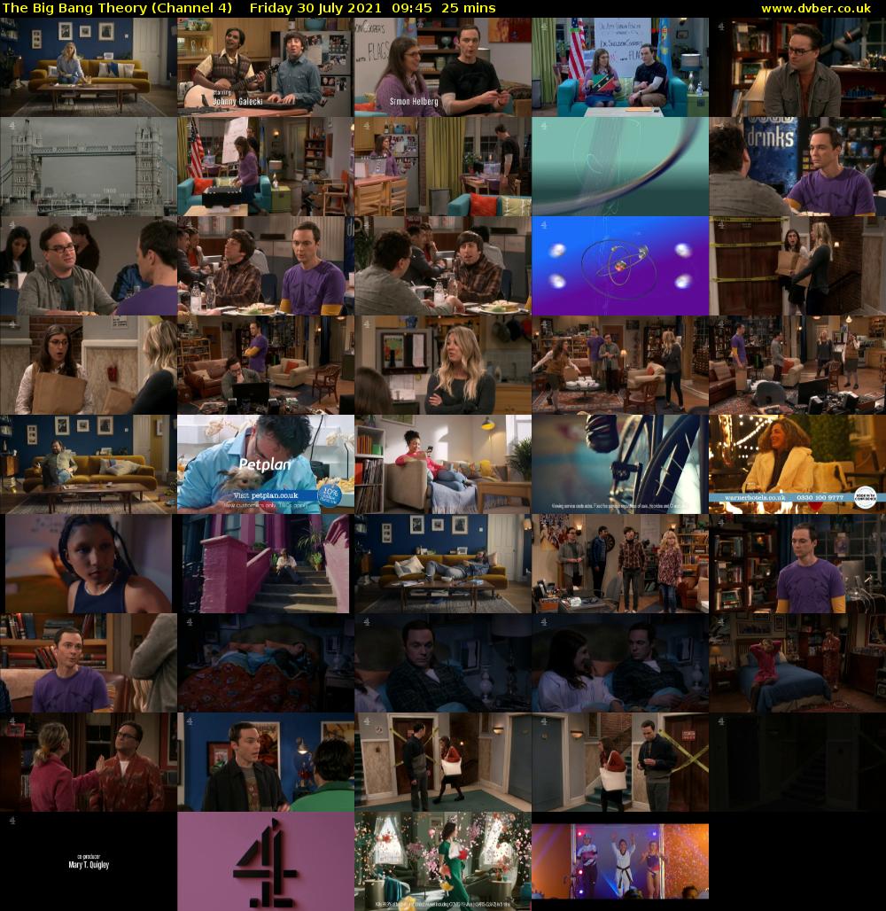 The Big Bang Theory (Channel 4) Friday 30 July 2021 09:45 - 10:10