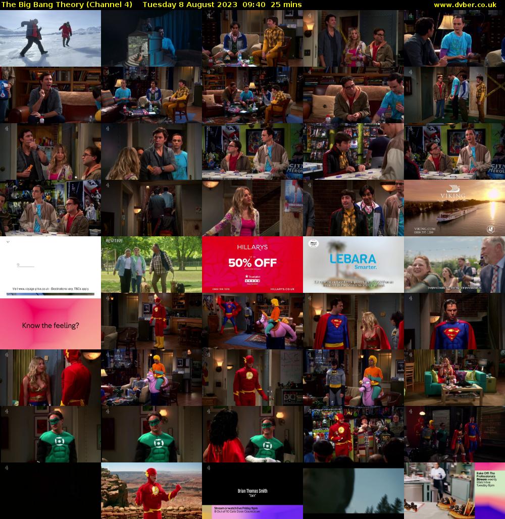 The Big Bang Theory (Channel 4) Tuesday 8 August 2023 09:40 - 10:05