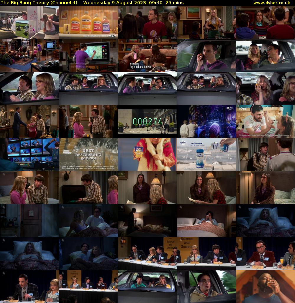 The Big Bang Theory (Channel 4) Wednesday 9 August 2023 09:40 - 10:05