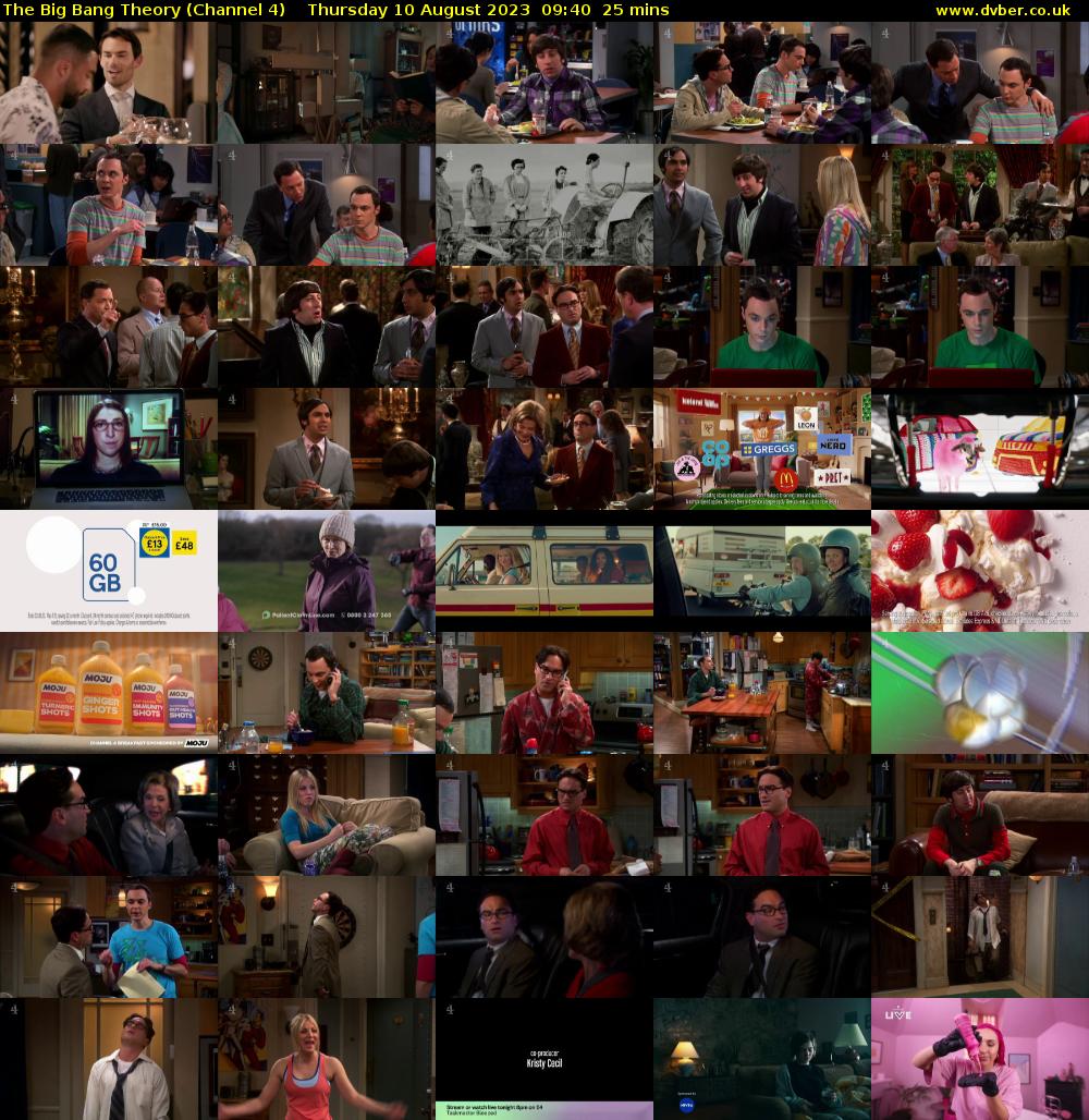 The Big Bang Theory (Channel 4) Thursday 10 August 2023 09:40 - 10:05