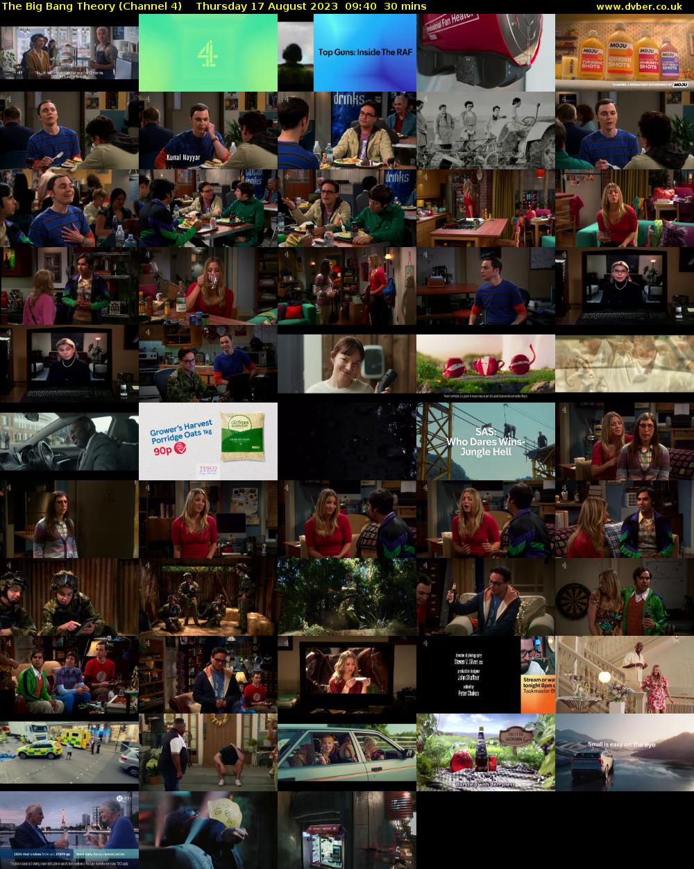 The Big Bang Theory (Channel 4) Thursday 17 August 2023 09:40 - 10:10