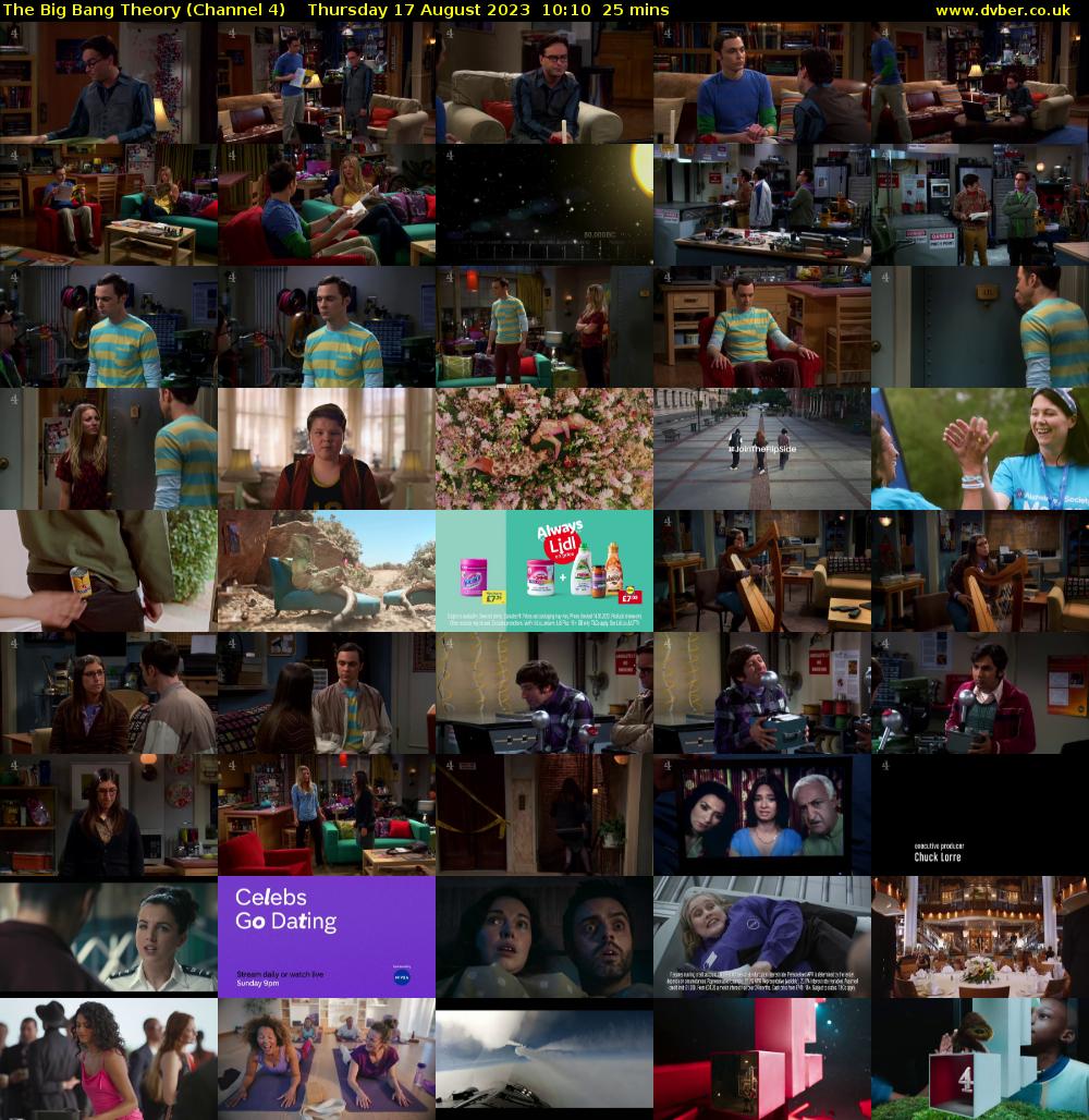 The Big Bang Theory (Channel 4) Thursday 17 August 2023 10:10 - 10:35