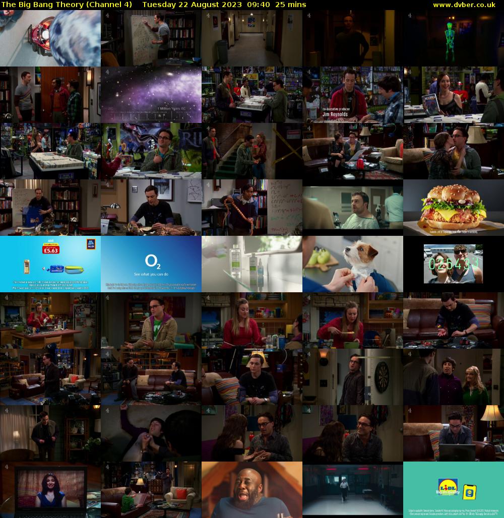 The Big Bang Theory (Channel 4) Tuesday 22 August 2023 09:40 - 10:05