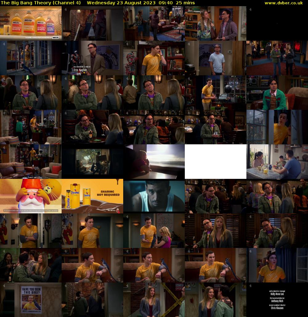 The Big Bang Theory (Channel 4) Wednesday 23 August 2023 09:40 - 10:05